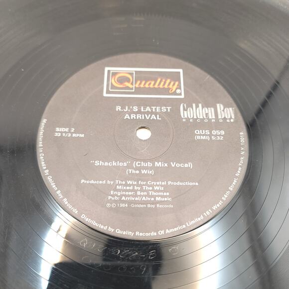 RJs Latest Arrival Shackles Vinyl Record 1984 - Picture 6 of 6